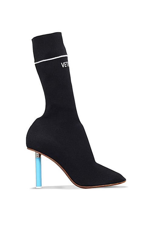 sock jersey heeled ankle boots +4types