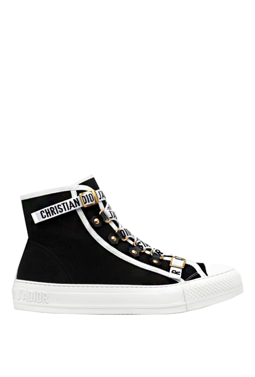 black canvas high-top sneakers