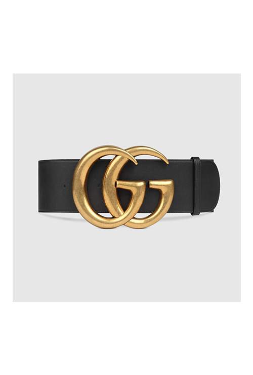 leather belt with double G