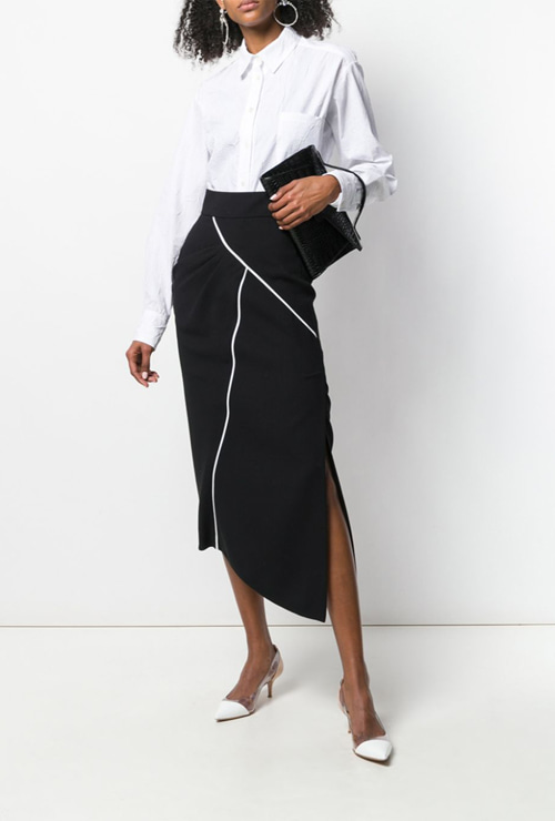 given st. high-waisted asymmetric skirt