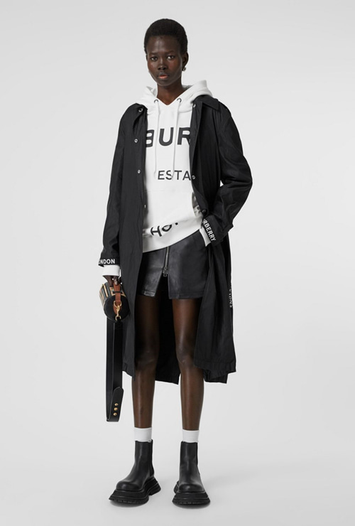bur st. horseferry print oversize hoodie / 2 types