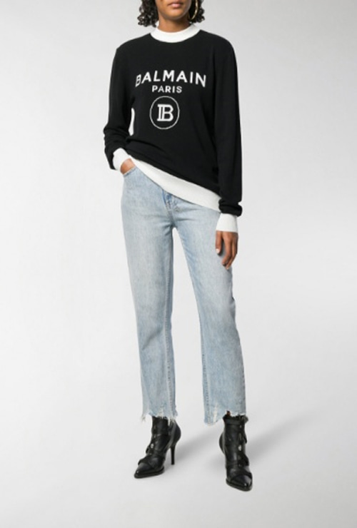 bal st. knitted logo sweater