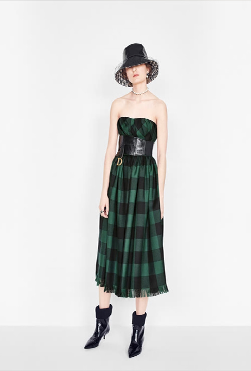 dio st. green and black fringed open skirt / 2 types