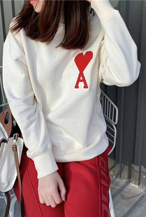 ami st. heart print sweater shirts / 2 types