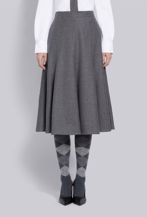 thom st. flannel flounce wool skirt