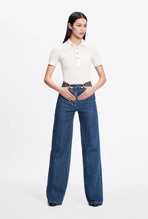 louis st. retro organic cotton denim straight jeans