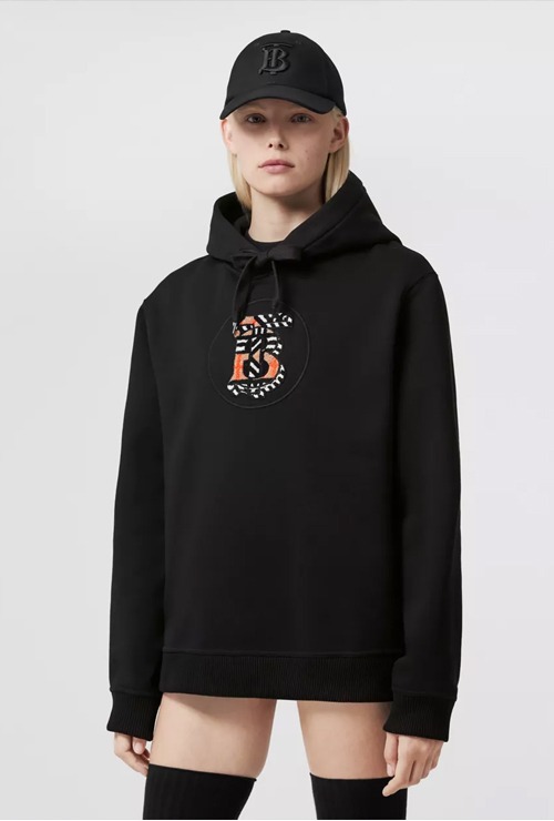 bur st. monogram motive blend oversize hoodie / 4 types