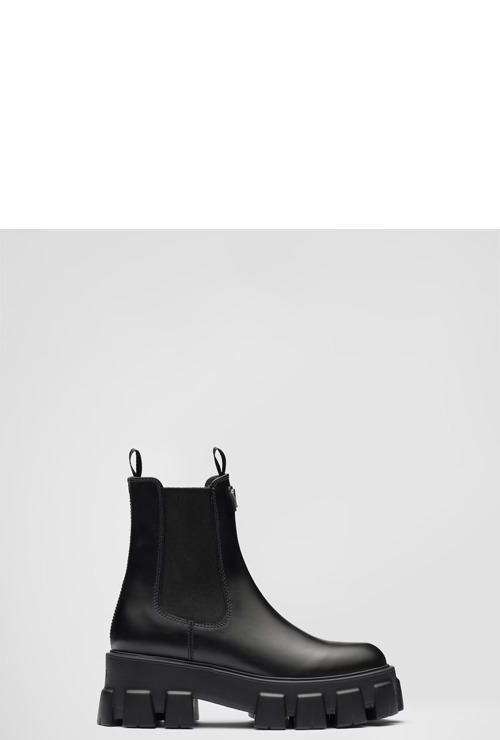 Monolith brushed leather bootie