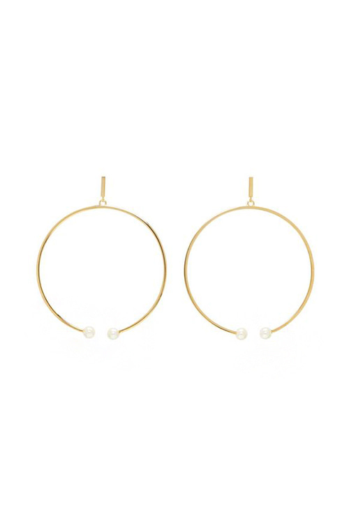 metallic gold darcey hoop earrings